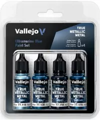 1. Vallejo: 77.263 - True Metallic Metal - Ultramarine Blue Paint Set (4)