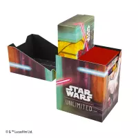 10. Gamegenic: Star Wars Unlimited - Soft Crate - Pudełko na Karty - Obi-Wan Kenobi / Darth Maul