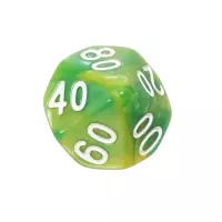 5. Komplet kości REBEL RPG - Dwukolorowe - Zielono-żółte