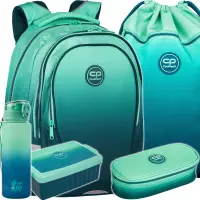 1. CoolPack Zestaw Szkolny Gradient Blue Lagoon 5el. Plecak Factor X F002690 + Worek F070690 + Piórnik F062690 + 56117CP + Z07690