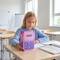 3. AstraBag Piórnik Trzykomorowy z Wyposażeniem AC31 Kitty 503026008