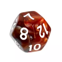 6. Komplet kości REBEL RPG - Dwukolorowe - Brązowo-szare