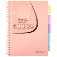 1. Coolpack Kołozeszyt Pastel Brzoskwiniowy A4 100 Kartek Kratka 61166CP