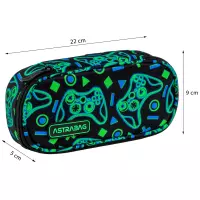 4. AstraBag Piórnik AC6 Saszetka Usztywniona Game On 503026030