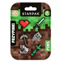 1. Starpak Przypinka Gumowa Pins 6 szt. Pixel 585970