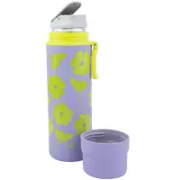 3. CoolPack Vectis Termos Metalowy z Kubeczkiem 450ml Flores Lila Z33913