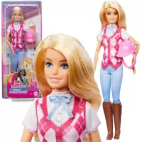 1. Mattel Barbie Dżokejka Malibu + Akcesoria HXJ38
