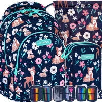 1. AstraBag Zestaw Szkolny 3el. Plecak AB330 Baby Deer 502024085 + Worek 507024045 + Piórnik 503024049
