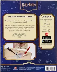 9. Dziennik Psot z Niewidzialnym Długopisem i Różdżką Harry'ego Potter UV