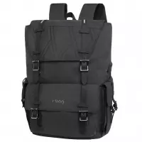 1. R-Bag Plecak Męski na Laptopa 15" z USB Packer Black Z011