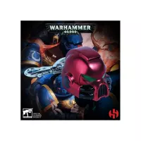2. Brelok Metalowy Warhammer 40K Space Marine MKVII Helmet Blood Angels