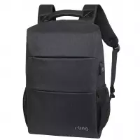 2. R-Bag Plecak Męski na Laptopa 15" z USB Range Black Z161