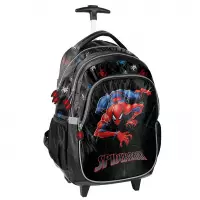 4. Paso Plecak Szkolny Na Kółkach Spiderman Black SP26FF-997