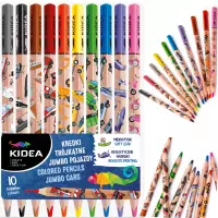 1. Kidea Kredki Ołówkowe Jumbo Pojazdy 567625