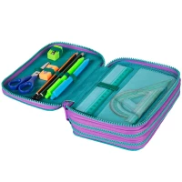 5. CoolPack Jumper 3 Piórnik Trzykomorowy Z Wyposażeniem Gradient Blueberry E67505/F