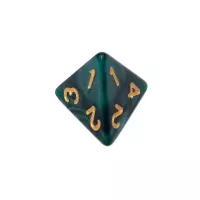 8. Komplet kości REBEL RPG - Perłowe - Ciemnozielone