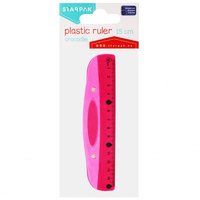 2. STARPAK Linijka Szkolna Plastikowa 15 cm Różowa 470969