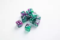 1. Gamegenic: Galaxy Series - D6 Dice Set (16 mm) - Zestaw 12 Kości - Aurora