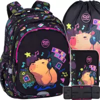1. CoolPack Zestaw Szkolny Capybara Music 3el. Plecak Jerry F029961 + Worek F159961 + Piórnik F076961