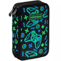 5. AstraBag Piórnik AC21 Dwukomorowy z Wyposażeniem Game On 503026031