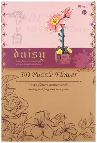 2. Mega Creative Puzzle Drewniane 3D Kwiaty 99el 594883