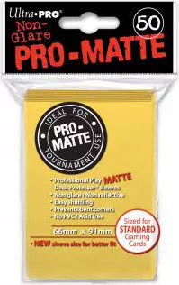 1. Ultra Pro: Deck Protector Sleeves - Pro-Matte Non-Glare - Koszulki na Karty - Yellow (Żółte)