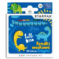 1. Starpak Kredki Woskowe 12 kolorów Dino 512004