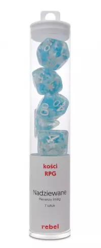 1. Komplet kości REBEL RPG - Nadziewane - Pierwszy śnieg