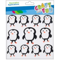 1. Craft With Fun Ozdoba Dekoracyjna Pingwin Brokatowe Samoprzylepne 463711