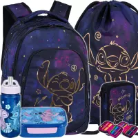 1. CoolPack Zestaw Szkolny Stitch Gold 5el. Plecak Prime F025948 + Worek F054948 + Piórnik F066948 + STLO9864