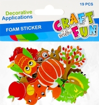 1. Craft With Fun Naklejki piankowe samoprzylepne Zwierzęta leśne 19szt 463446