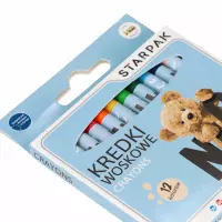 4. Starpak Kredki Woskowe 12 Kolorów Miś 580606