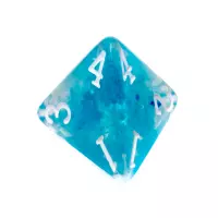 8. Komplet kości REBEL RPG - Gęsty rdzeń - Morskie (białe cyfry)