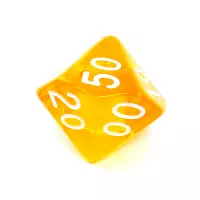 8. Komplet kości REBEL RPG - Kryształowe - Żółte