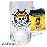 2. Kufel Szklany One Piece Czaszka - Luffy