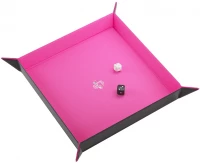 1. Gamegenic: Magnetic Dice Tray - Square - Mata na Kości - Black/Pink