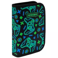 2. AstraBag Piórnik AC1 Pojedynczy Dwuklapkowy bez Wyposażenia Game On 503026028