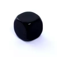 1. Kość REBEL matowa 6 Ścian - 16 mm - Bez symboli - Czarna