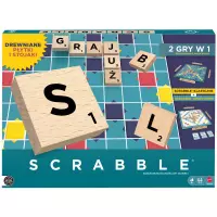 1. Mattel Gra Scrabble Klasyczne Drewniane 2w1 JGR65