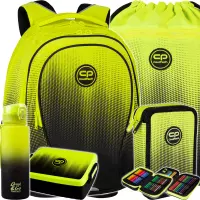1. CoolPack Zestaw Szkolny Gradient Lemon 5el. Plecak Factor X F002510 + Worek E70510/F + Piórnik E66510/F + 56414CP + Z07510