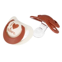 4. Nuk Smoczek Uspokajający For Nature Silikonowy 0-6m Czerwony 2szt 529120