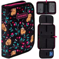 10. AstraBag Piórnik AC1 Pojedynczy Dwuklapkowy bez Wyposażenia Flower Capy 503026018