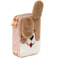 4. AstraBag Piórnik AC21 Dwukomorowy z Wyposażeniem Fluffy Puppy 503026024