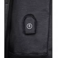 11. R-Bag Plecak Męski na Laptopa 15" z USB Range Black Z161