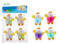 3. Craft With Fun Ozdoba Dekoracyjna Naklejki Harmonijkowe Kurczak 4szt. Wielkanoc 531802