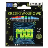 1. Starpak Kredki Woskowe 12 Kolorów Pixel Game 580605