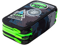 2. CoolPack Jumper 3 Piórnik Trzykomorowy Z Wyposażeniem Badges Grey B67150