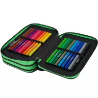 4. CoolPack Jumper 3 Piórnik Trzykomorowy Z Wyposażeniem Game Over Gradient Green F067969