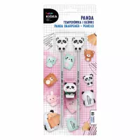 1. Kidea Ołówek z Figurką HB 2 szt. + Temperówka Panda 554621