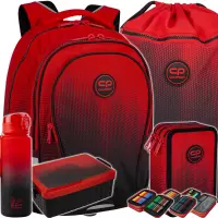 1. CoolPack Zestaw Szkolny Gradient Cranberry 5el. Plecak Factor X F002756 + Worek F070756 + Piórnik F067756 + 56230CP + Z07756